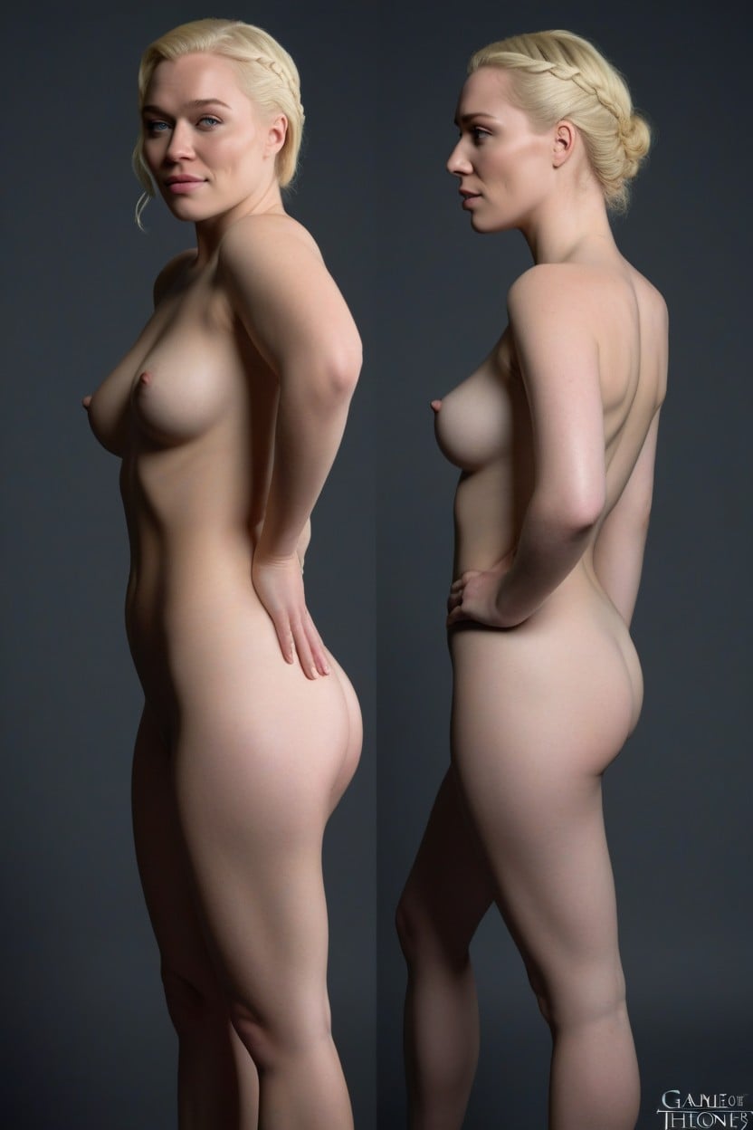Rear View, Naked, Upturned Nose AI Porn