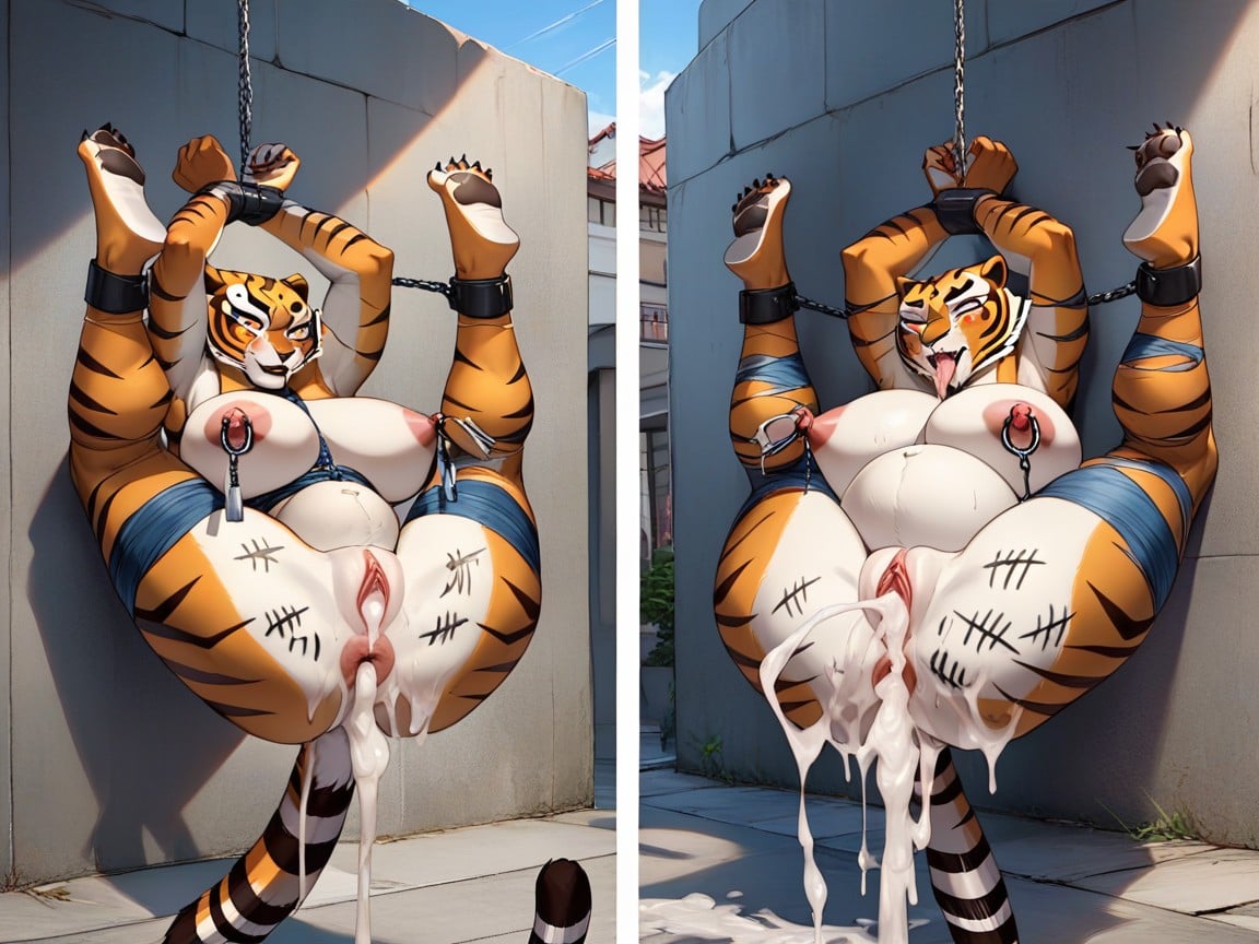 Huge Puffy Anus, After Sex, Tongue Out Furry AI Porn