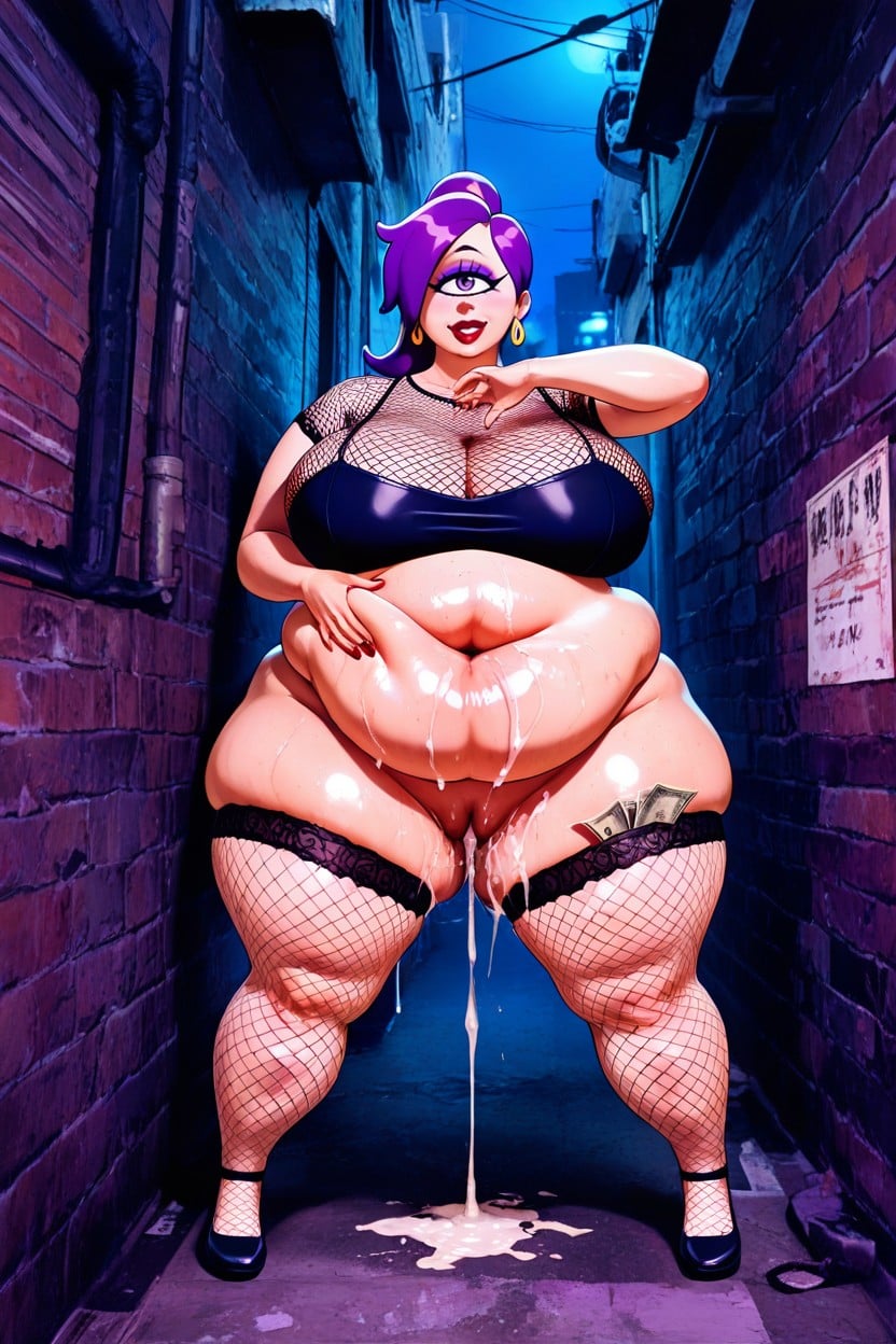 Prostitute, Erotic Pose, Front View Hentai AI Porn