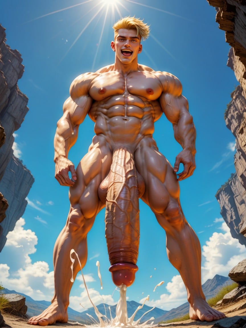 Highest Detail, Pale White Skin, Extreme Wide Angle Porno IA Gay