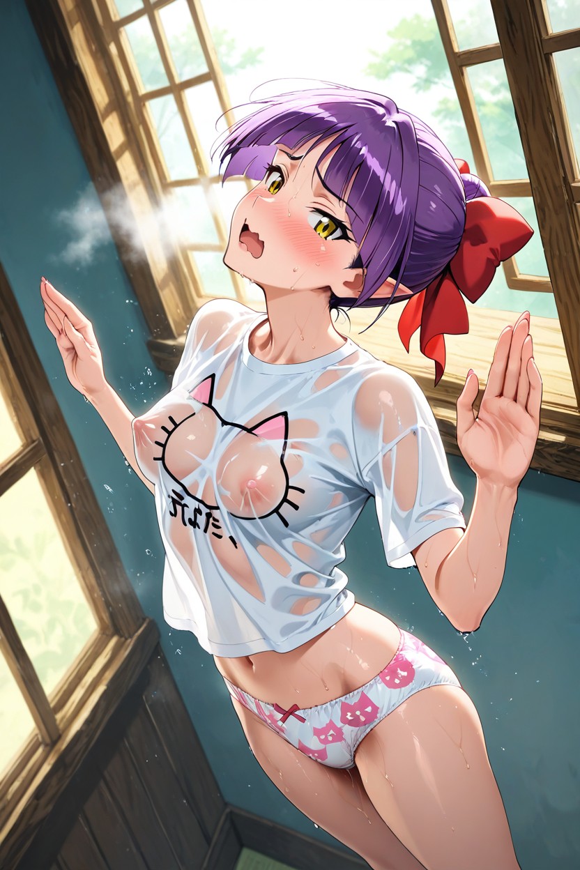 Striking A Yoga Pose, Sweaty, Nsfw Hentai AI Porn