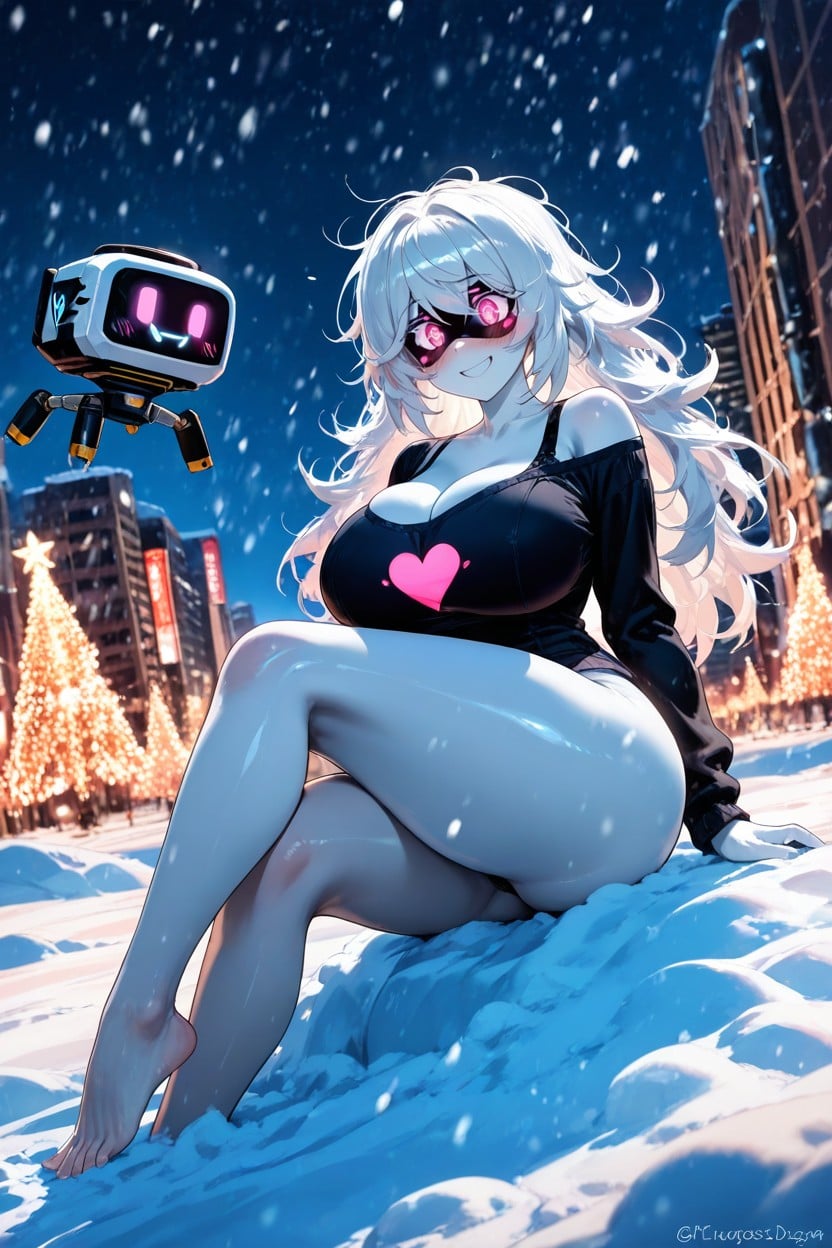 Hair, Love Hearts, Breasts In A Loose Shirt Hentai AI Porn