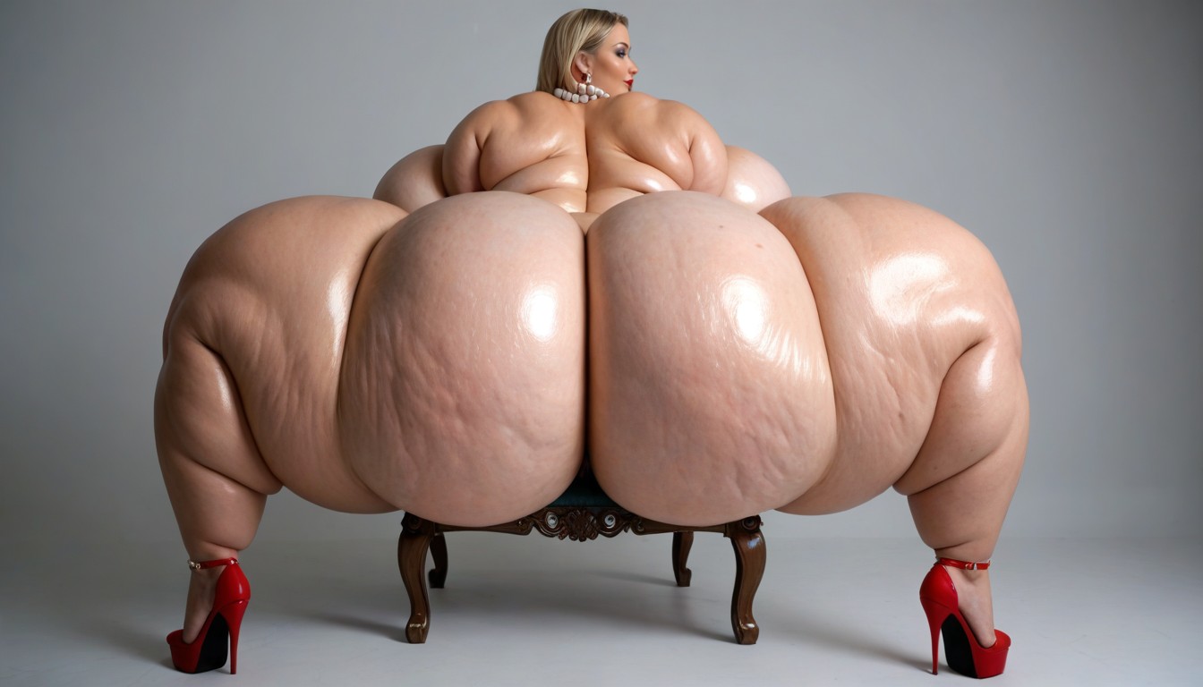 Lots Of Jewelry, Full Body, Oversized Colossal Ass BBW AI Porn