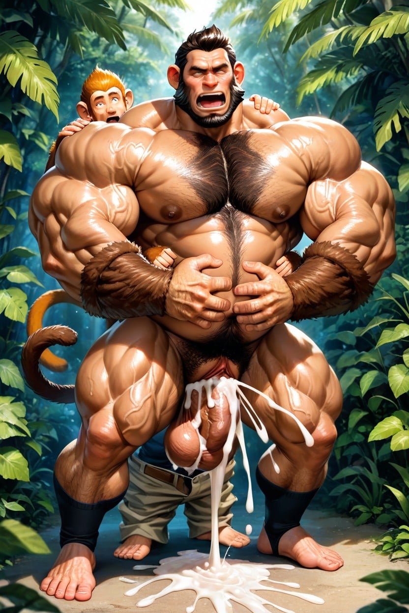 Cock In Pussy, Monkey Fucking Man From Behind, Monkey Furry AI同性戀黃片