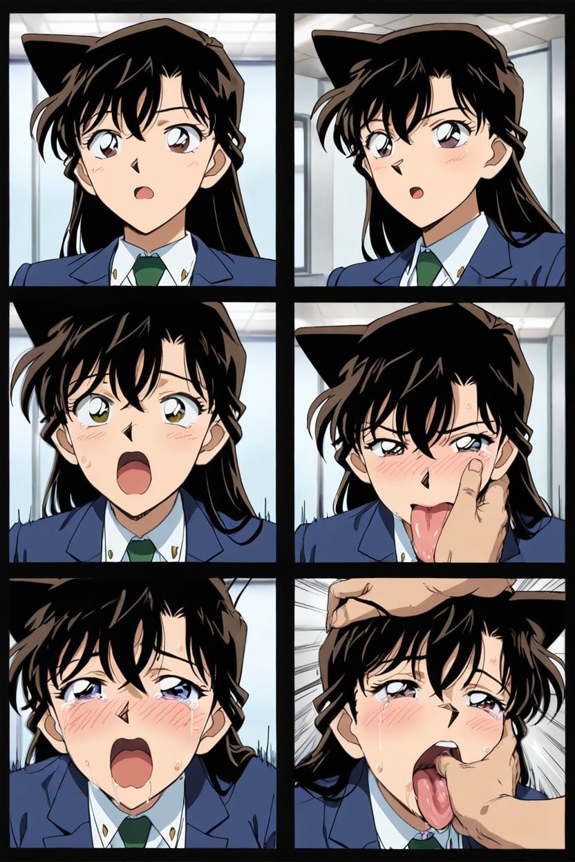 Sweat, Green Tie, Close Up Hentai AI Porn