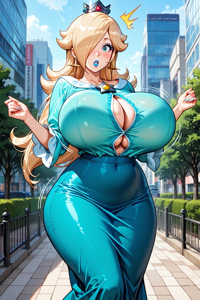 Popping Buttons, Shocked, Tight Clothes AI Porn