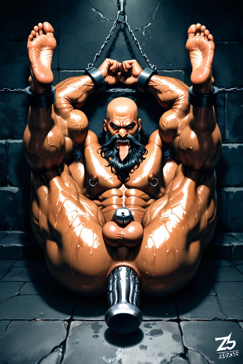 Muscular Legs, Huge Feet, Xxl Size Balls AI Gay Porn