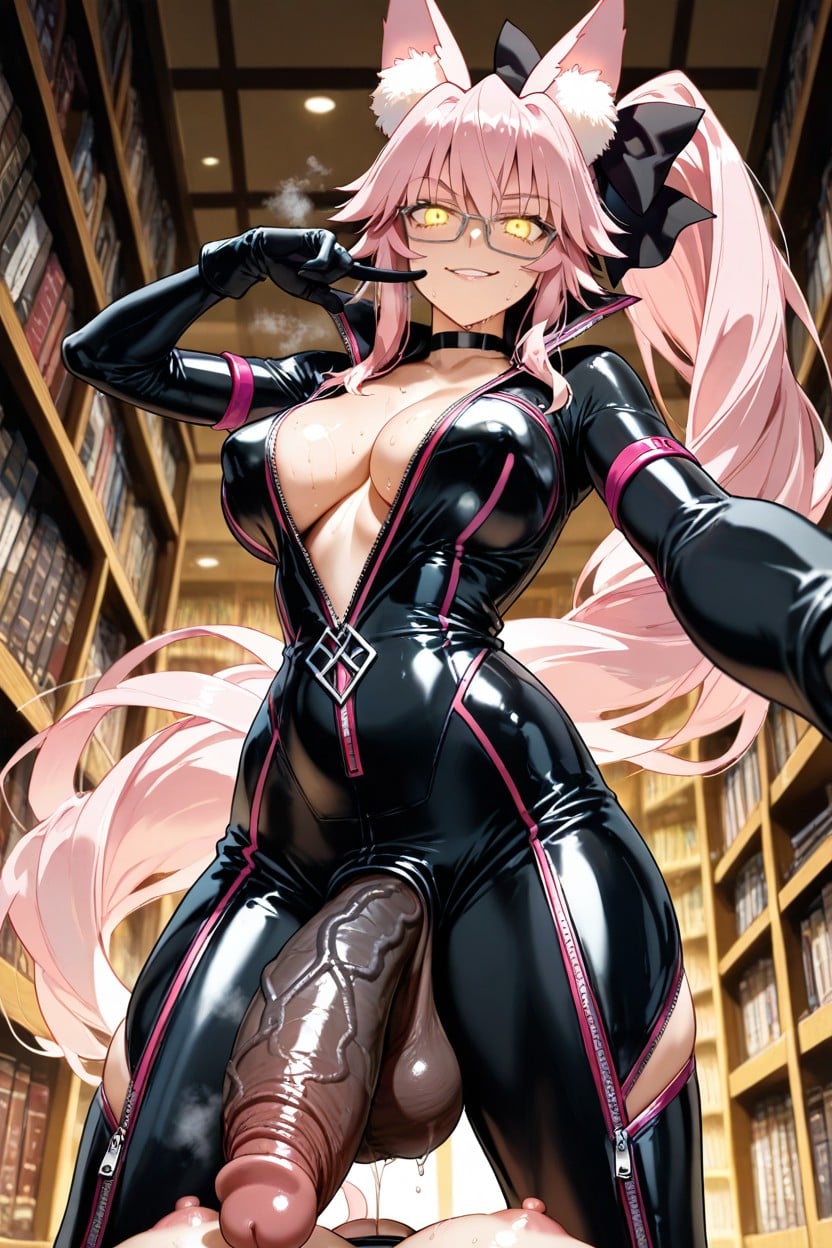 Large Cock, Horny, Wavy Pink Hair That Reaches Past Her Waist Hentai IA