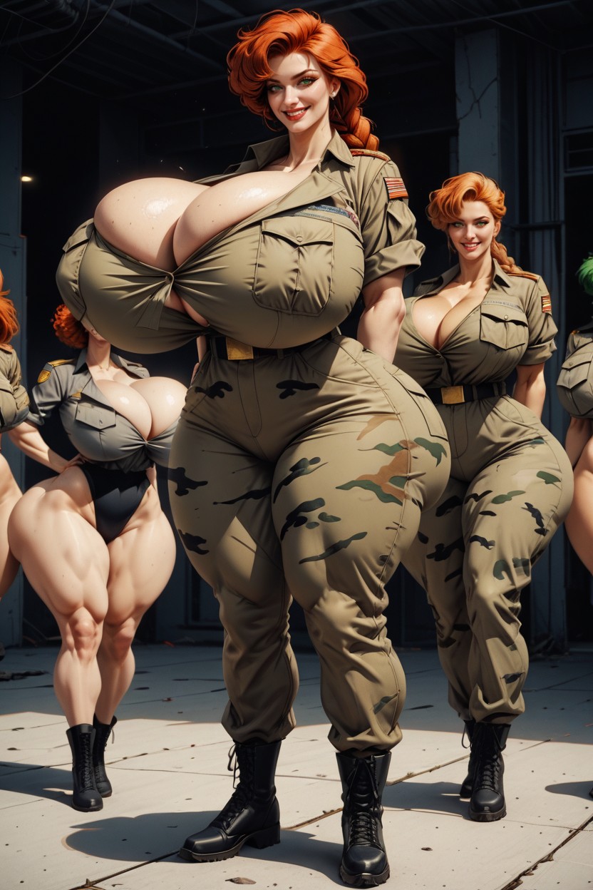 Hyper Butt, Huge Boobs, Gigantic Hips AI Porn