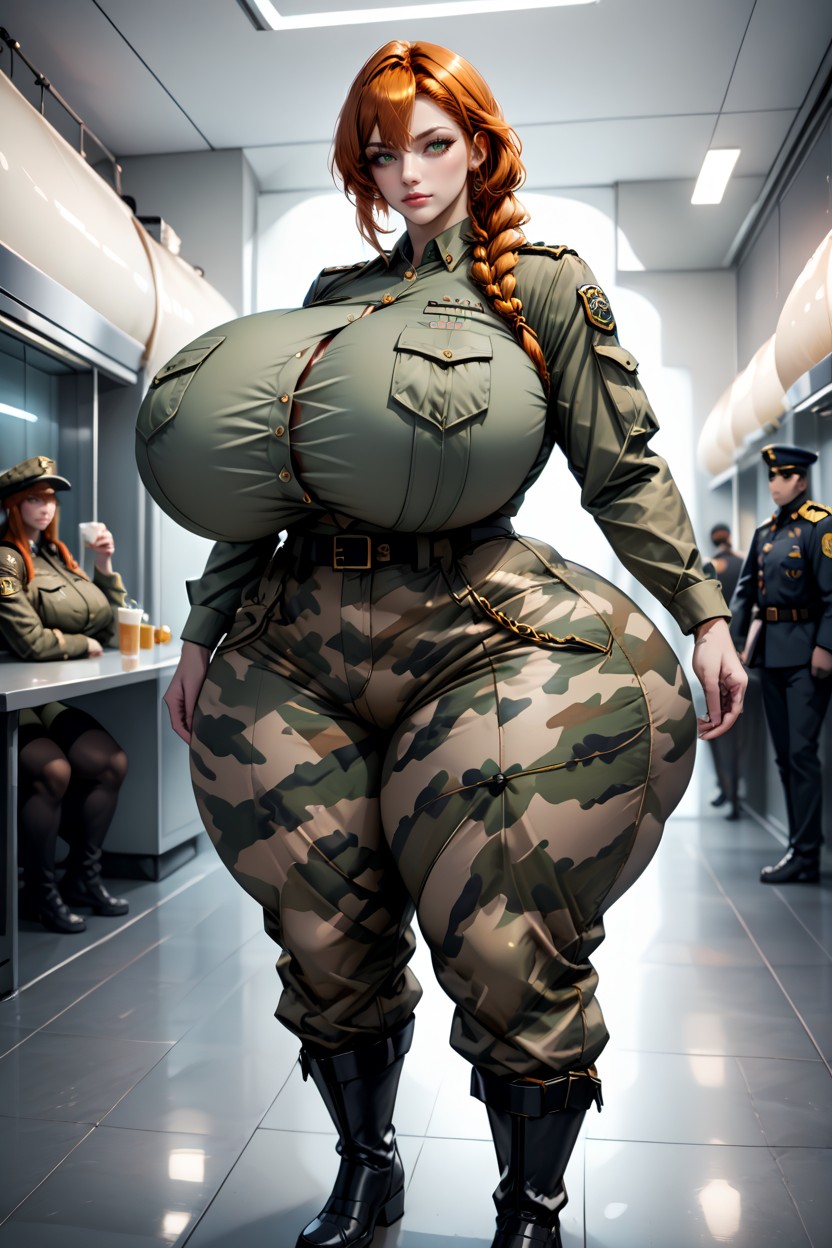 Huge Hips, Hyper Massive Gigantic Ass, Muscular AI Porn