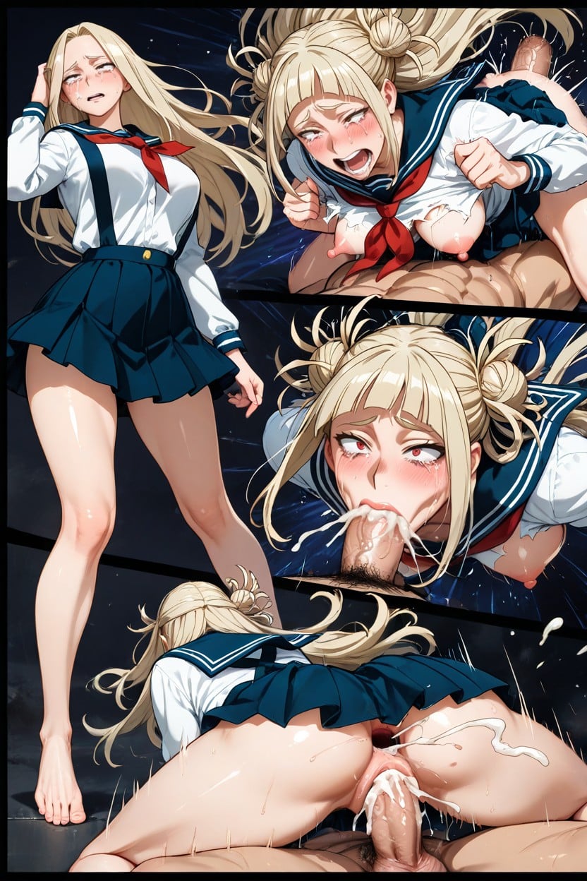 Scared, Crying (not Happy), Sailor Outfit Hentai AI Porn