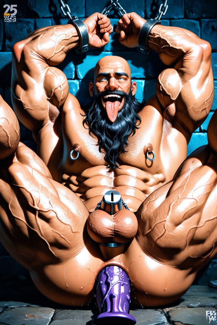 Nipple Rings, Balls As Big As Balloons, Legs Up Showing Ass Porno IA Gay