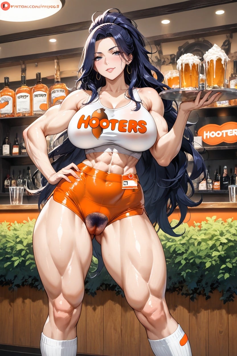 Toned Body, Hairy Pussy, Excessive Pussy Hair AIポルノ