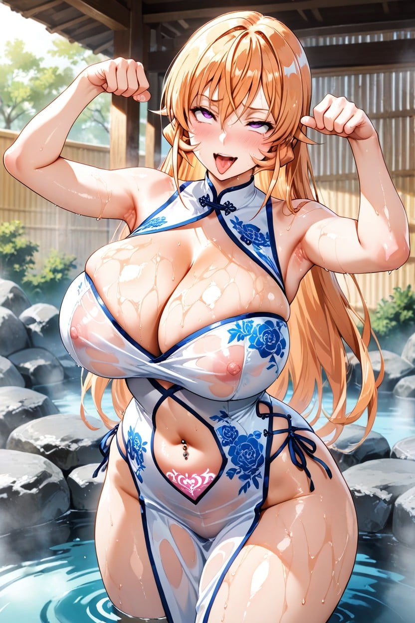 Cleavage, Large_breasts, Sharp Focus AI Porn