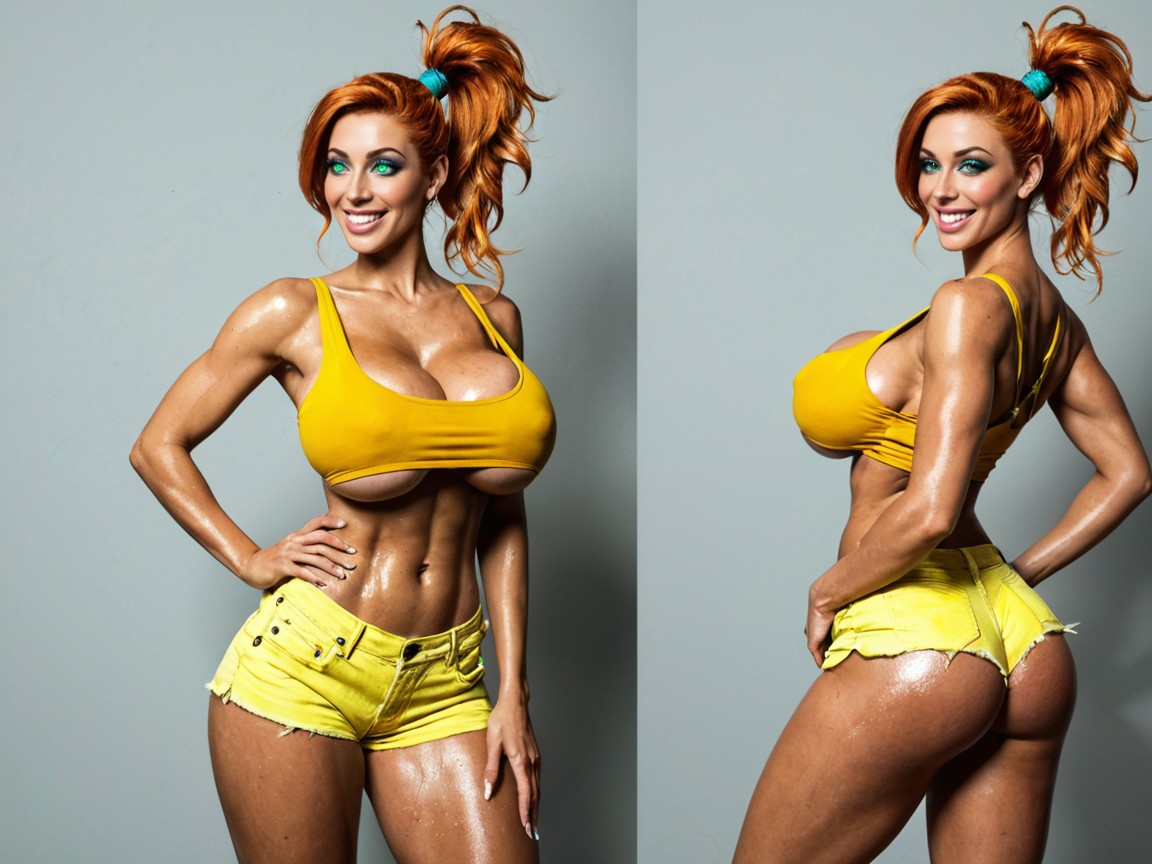 Yellow Stapless Top, Arched Eyebrows, Raised Eyebrows Porno IA