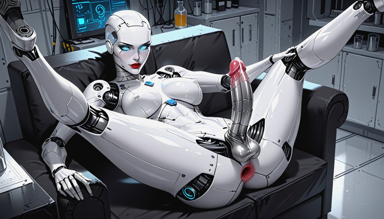 Oval Face, Looking At Viewer, Lab Shemale AI Porn