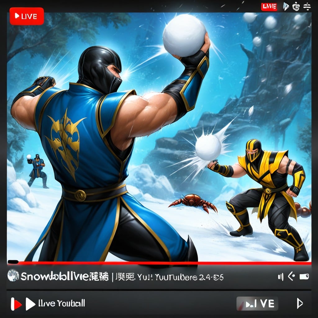 Snowballs Mid-air, Snowball Battle, Scorpion And Sub-zero Are Mid-battle AI Porn