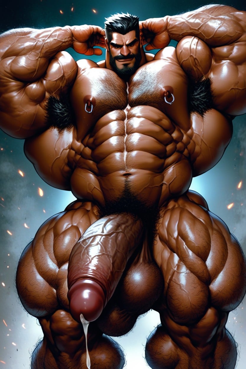 Hypermuscular Feet Tall, Oversized Muscles, 18+ AI Gay Porn