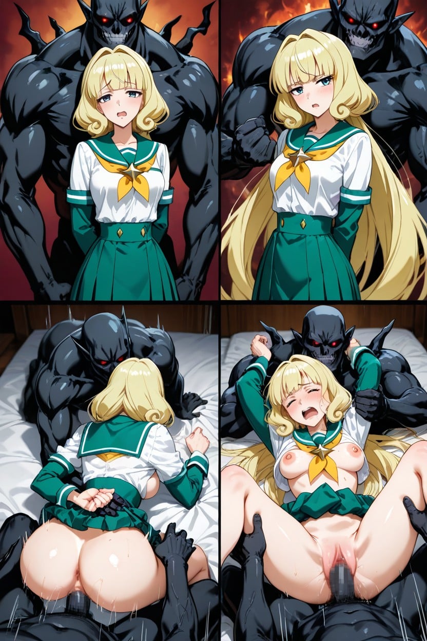 Head Tilt, Skinny, Nipples Sucking Hentai AI Porn
