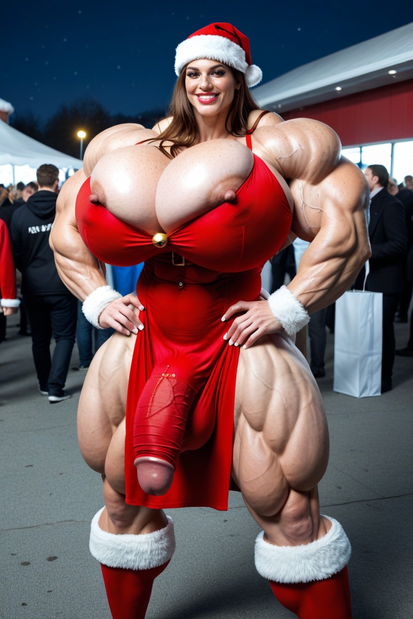 Very Massive Cock Bulge, Colossal Breast, Gigantic Trapezius Shemale AI Porn