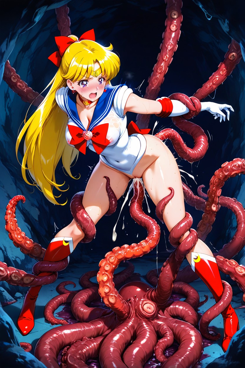Tentacles, In Heat, Precure Cosplay Hentai AI Porn