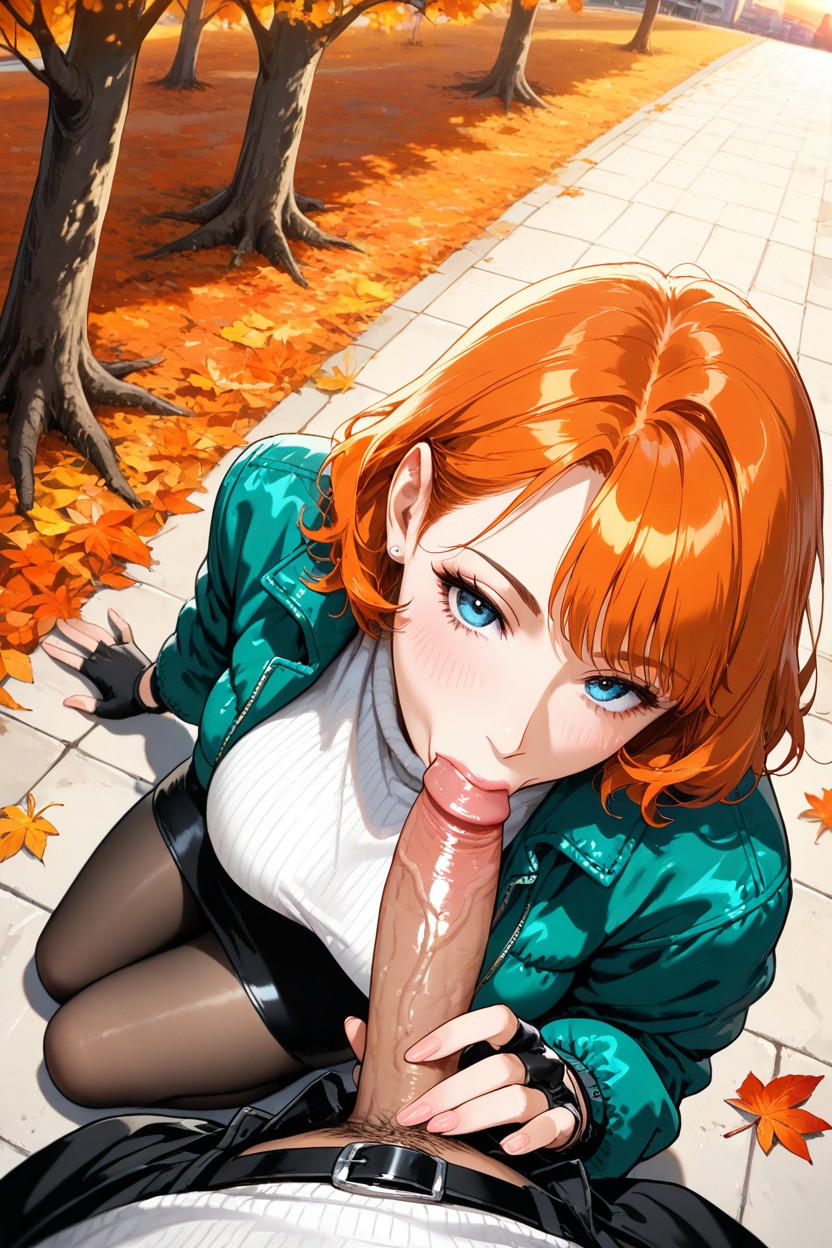 Skinny, Hourglass Body, Black Skirt Hentai AI Porn