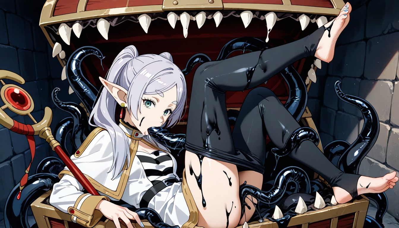 Black Slime, Face, Smeared Makeup Hentai AI Porn