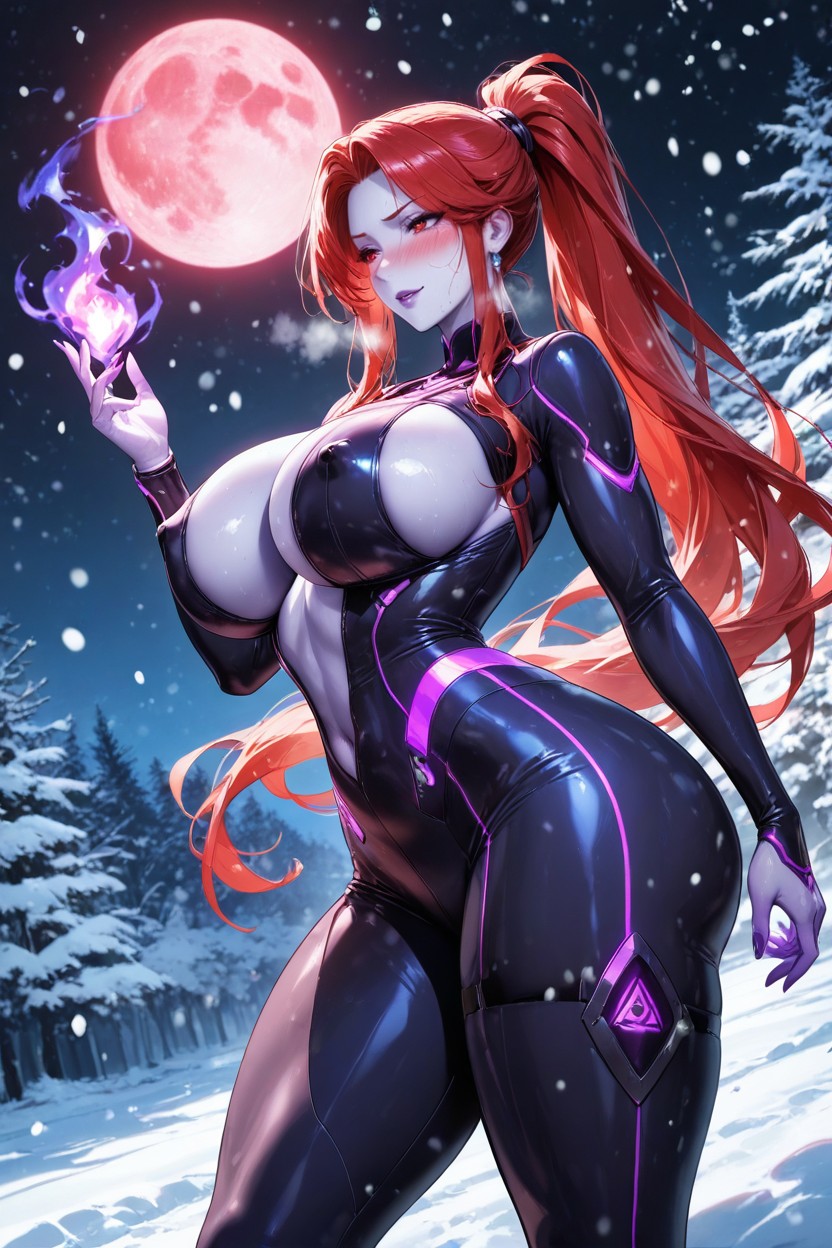 Fire Magic In Hand, Wearing Tight, Back Arching Hentai AI Porn