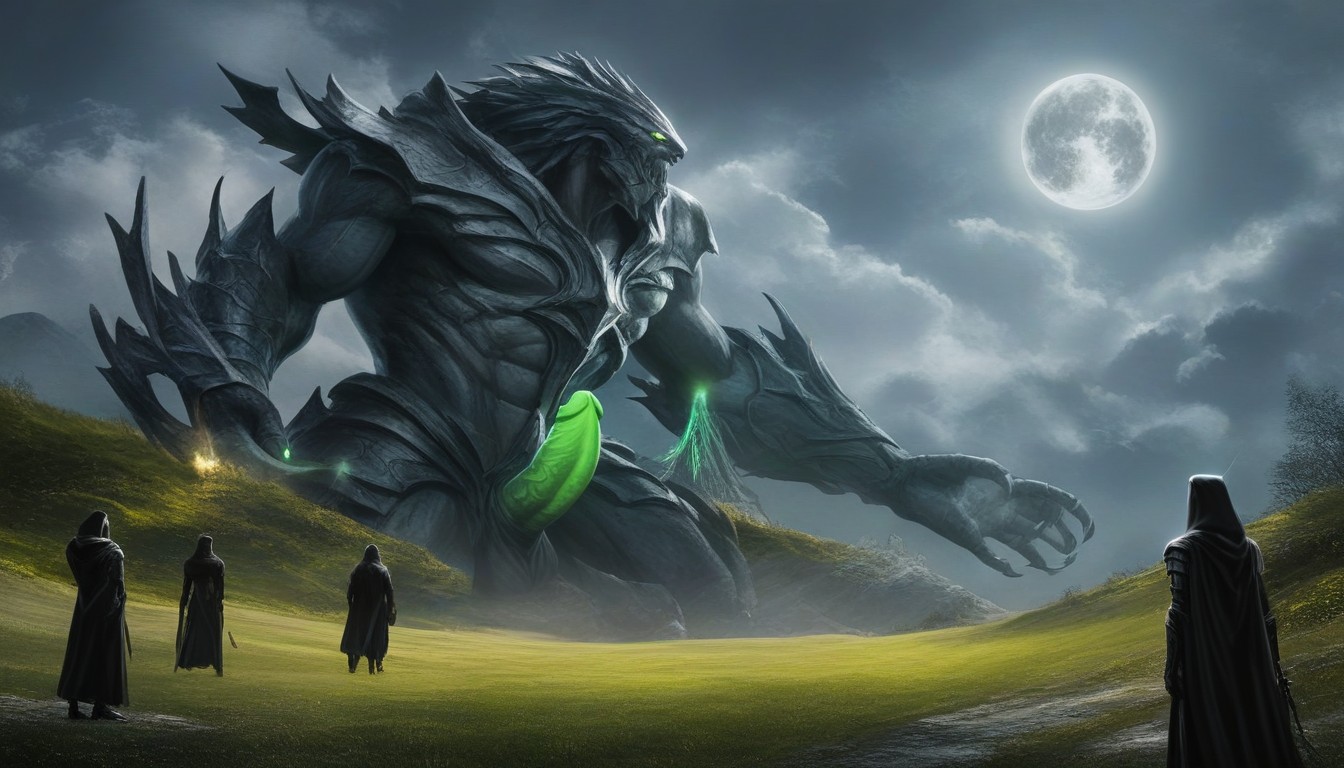 Surrealist, In The Grass There Are Penises, Luminous Woman With Giant Breasts AI Porn