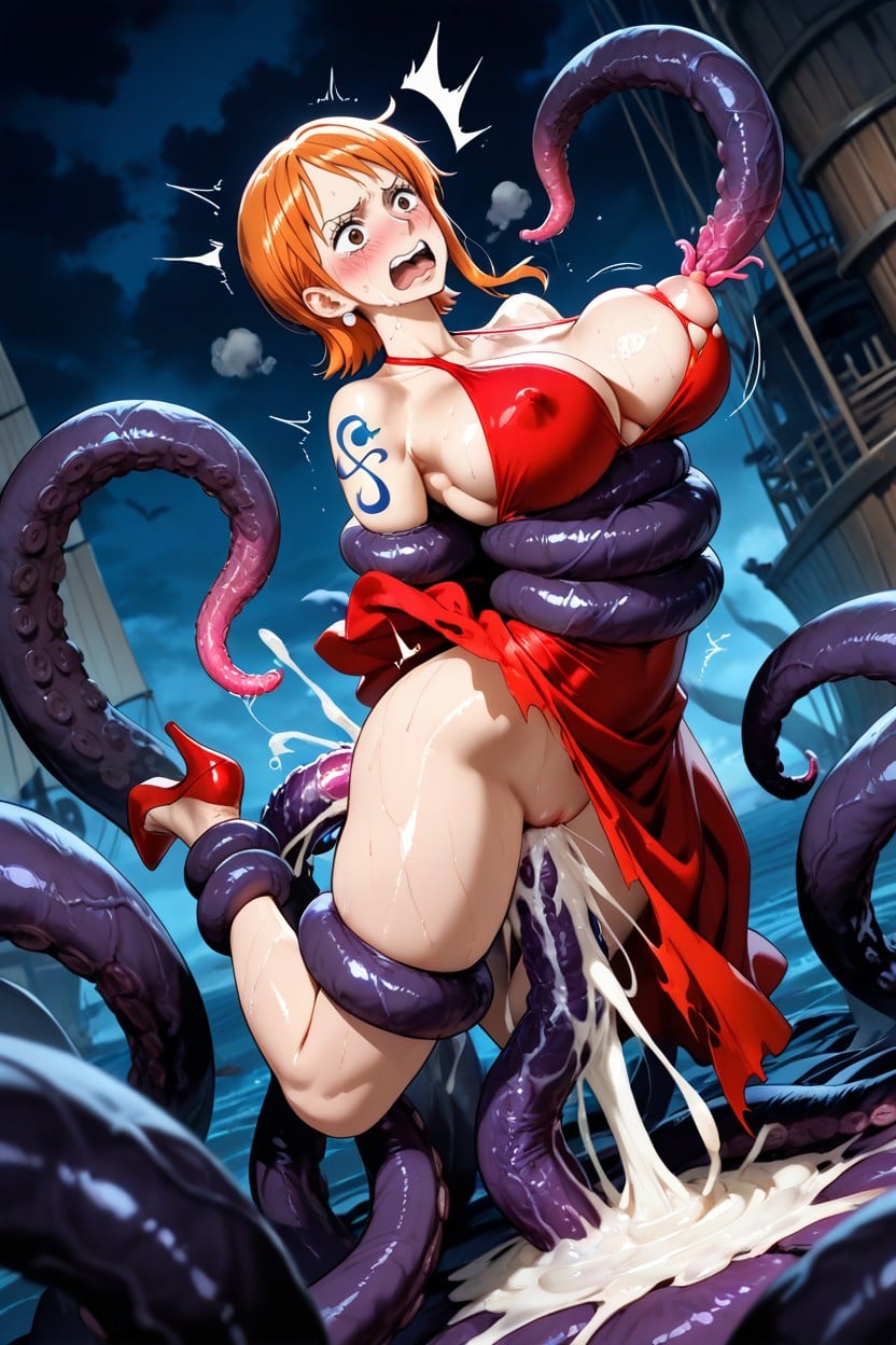 Dutch Angle, Haunted, Vibrant Hentai AI Porn