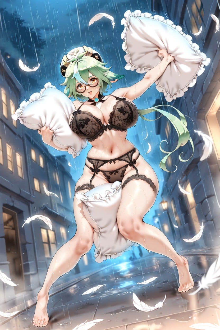 Kinhasu Artstyle, Pillow As Weapon, Massive Ass Hentai AI Porn