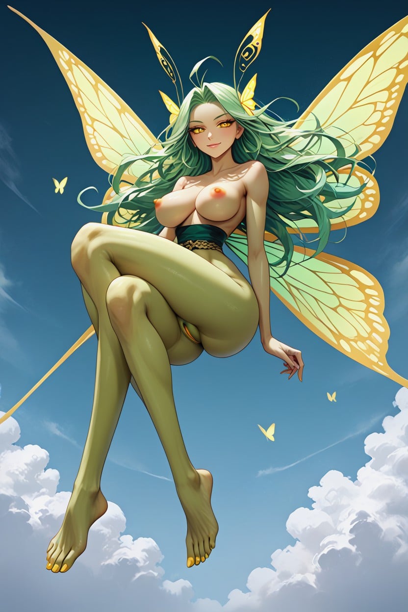 Hovering In Air, Butterfly Antenna, Hyper Torpedo Tits AI Porn