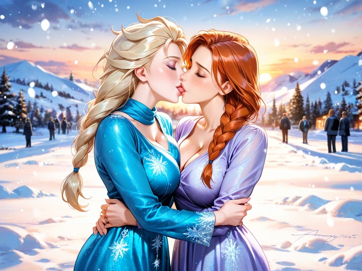 Soft Light, Magical Disney-style Atmosphere, Sunset Hentai AI Porn