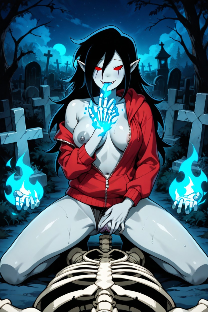 Night, Black G String Pulled Aside, Kneeling Hentai AI Porn
