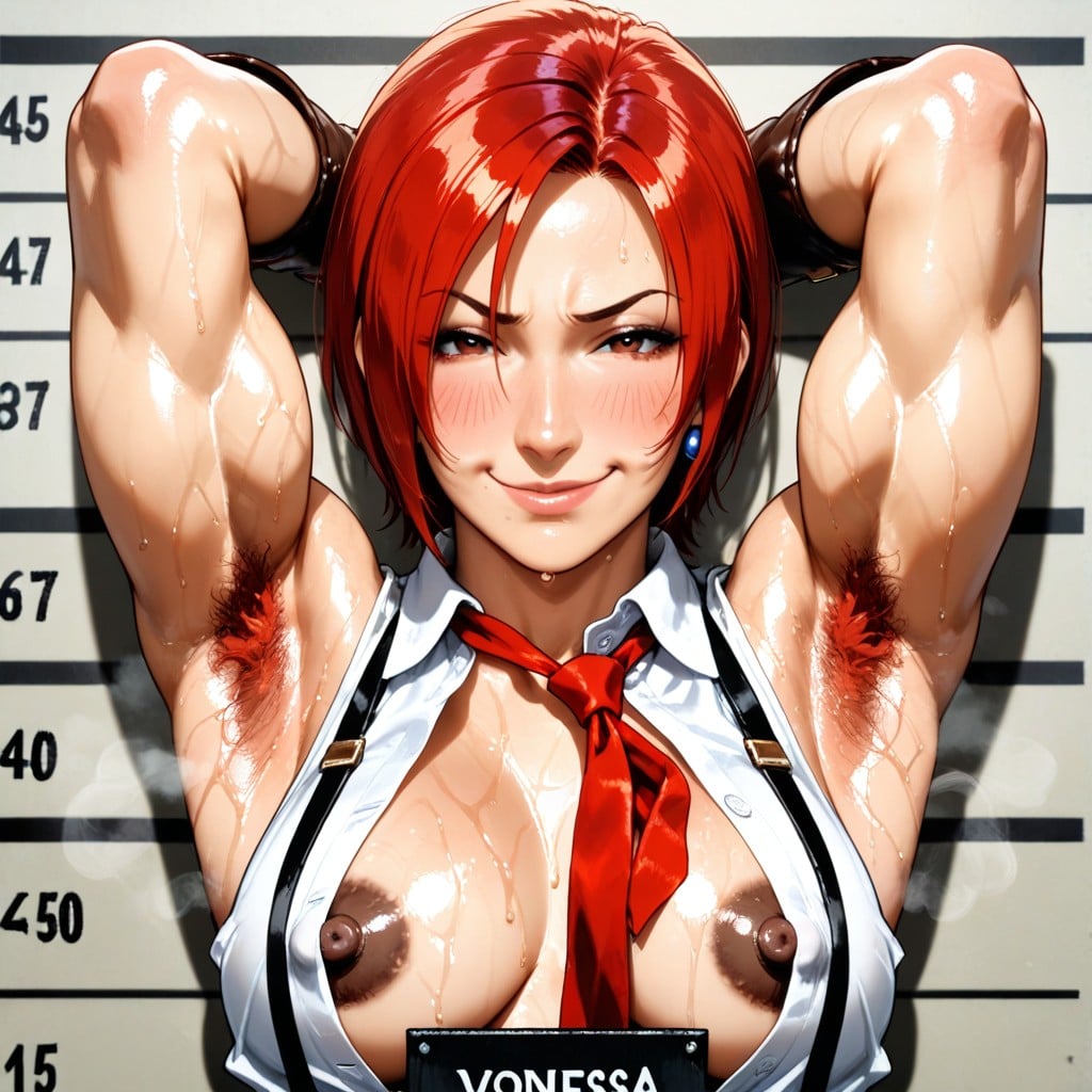 Muscular, Arms Behind Head, Horny Hentai AI Porn