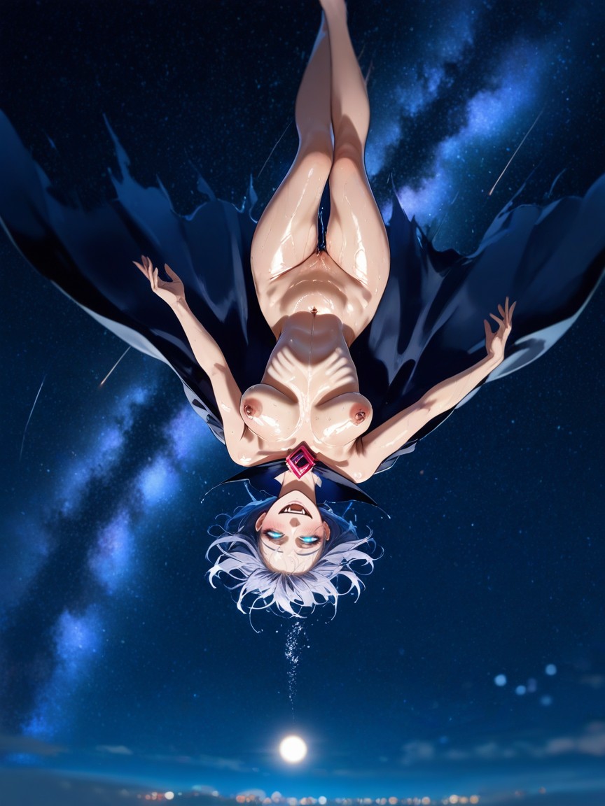 Detailed Nipple, Falling From Sky, In The Sky Hentai AI Porn