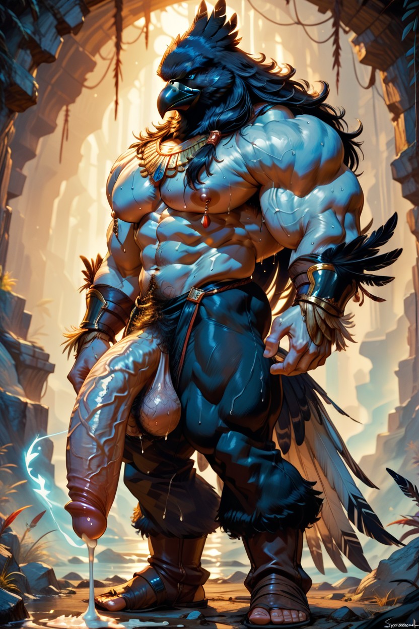 Pénis Hyper Long Et Impossible, Hairy Pubic, Body Hair Are Feathers Porno IA Gay