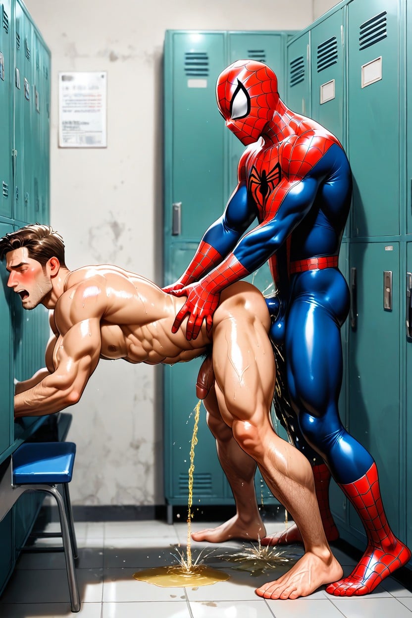 Naked, Cock Gushing Piss, Extreme Pissing ゲイAIポルノ