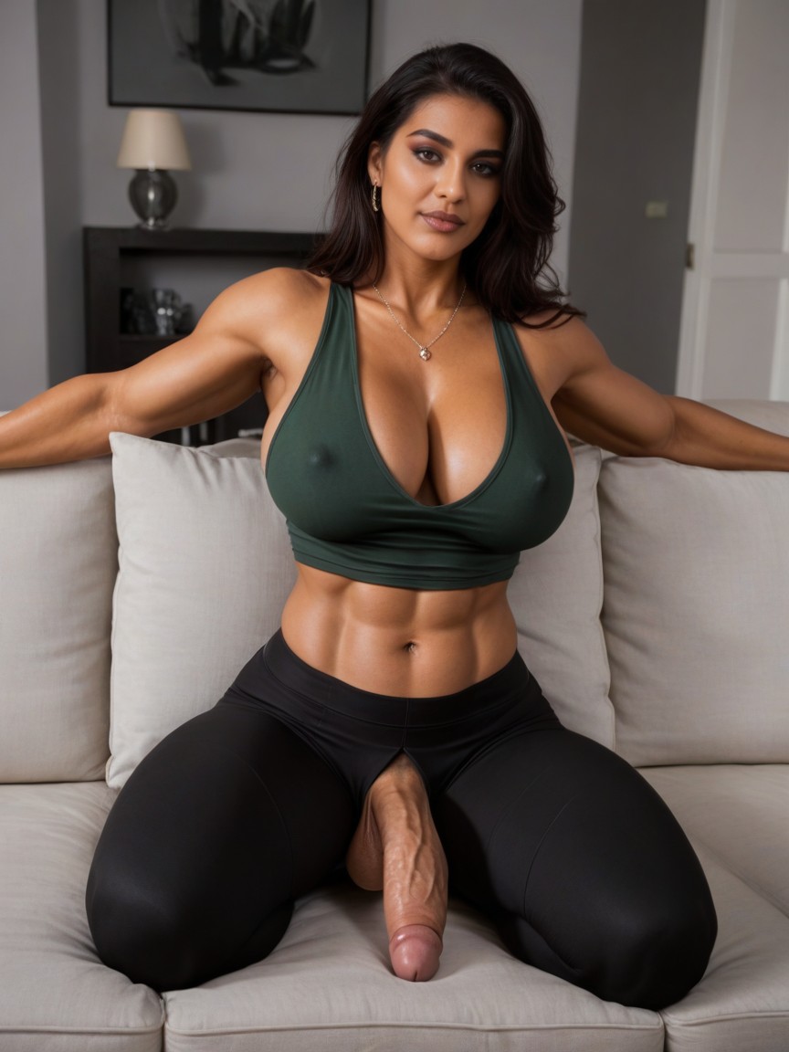Night, Muscular Body, Tank Top AI Porn