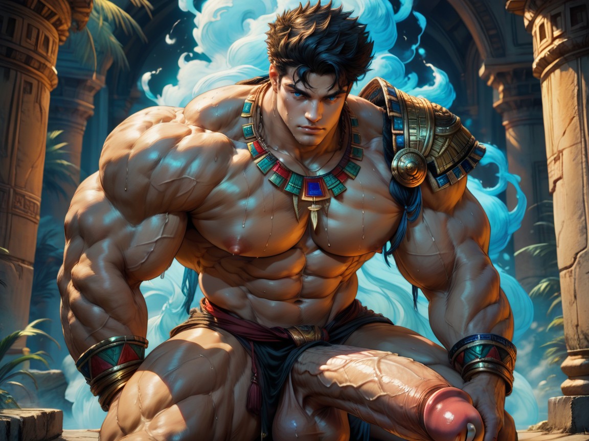 Pénis Hyper Long Et Impossible, Huge Chin, Aztec Male Boots Porno IA Gay