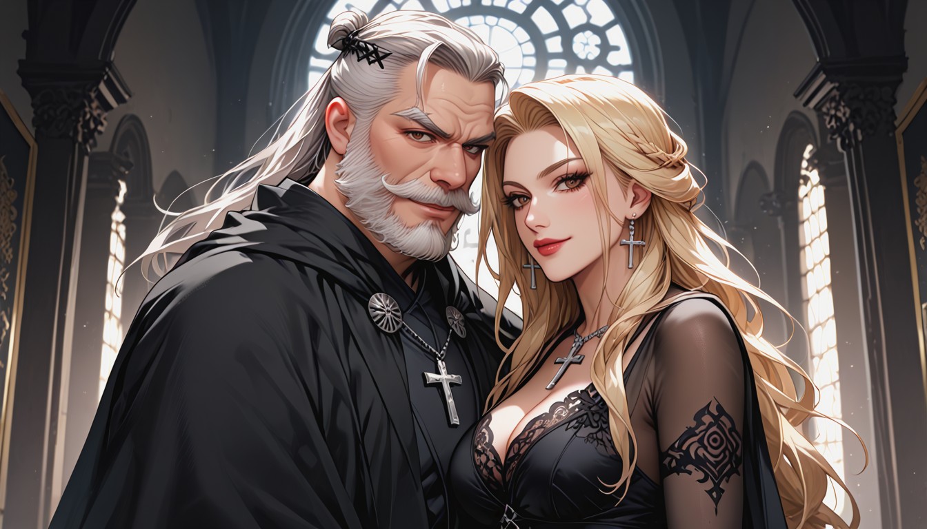 Seductive Smile, Sharp Eyes, Gothic Realism Hentai AI Porn