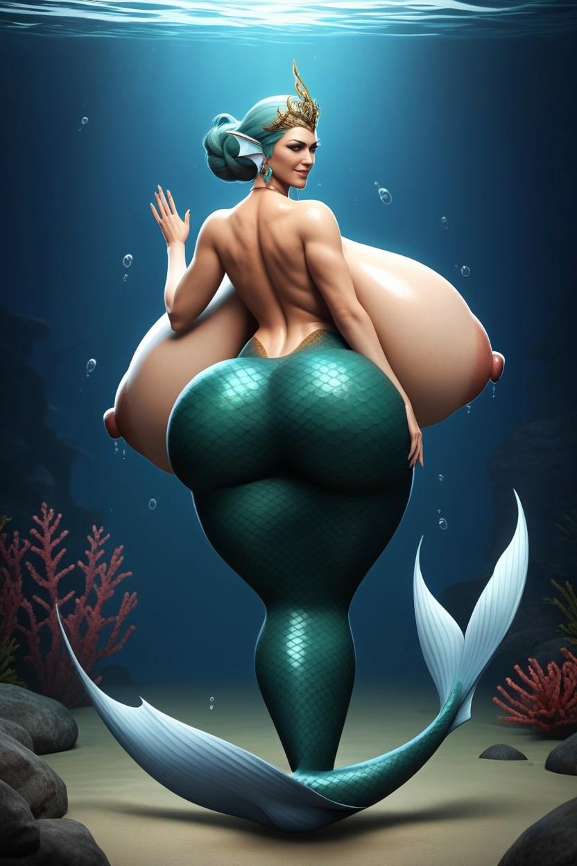 Pet Pose, Hyper Erect Puffy Nipples, Sunken Treasures AI Porn