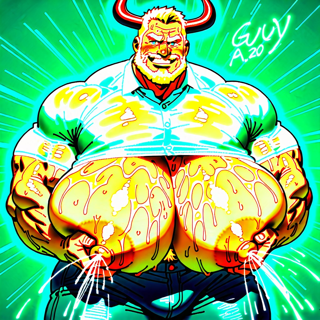 Square Jaw, Full Body, Thick AI Gay Porn