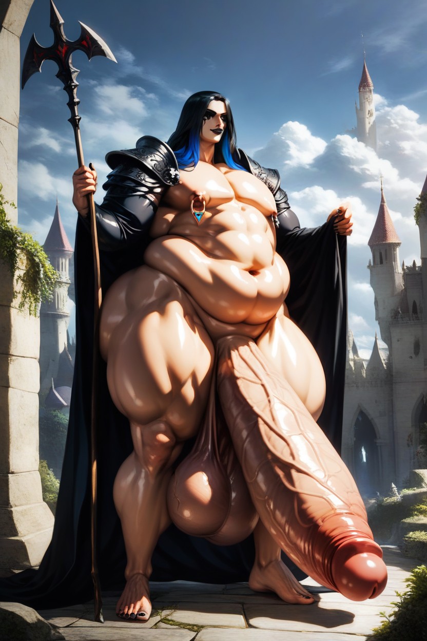Extremely Large Ass, Fantasy Armor, Masculine Chest AI Gay Porn