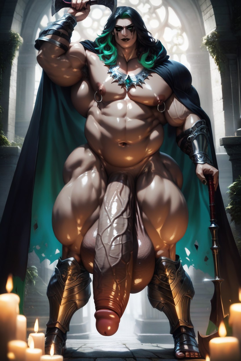 Armor, Female Face, Fantasy Castle Setting AI Gay Porn