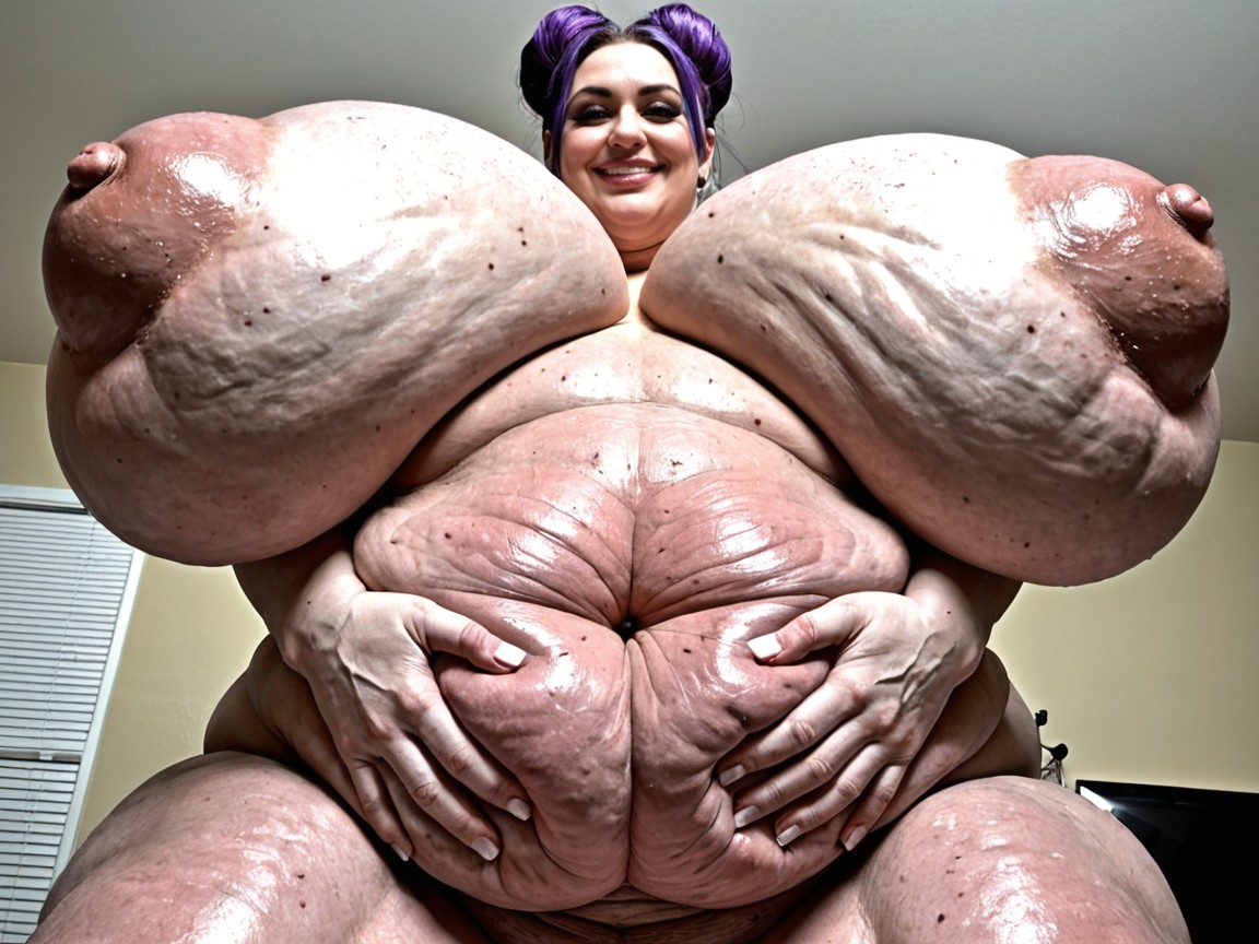 Fat Belly, Extreme Varicose Breasts, Extremely Size Enhanced Breasts BBW AI Porn
