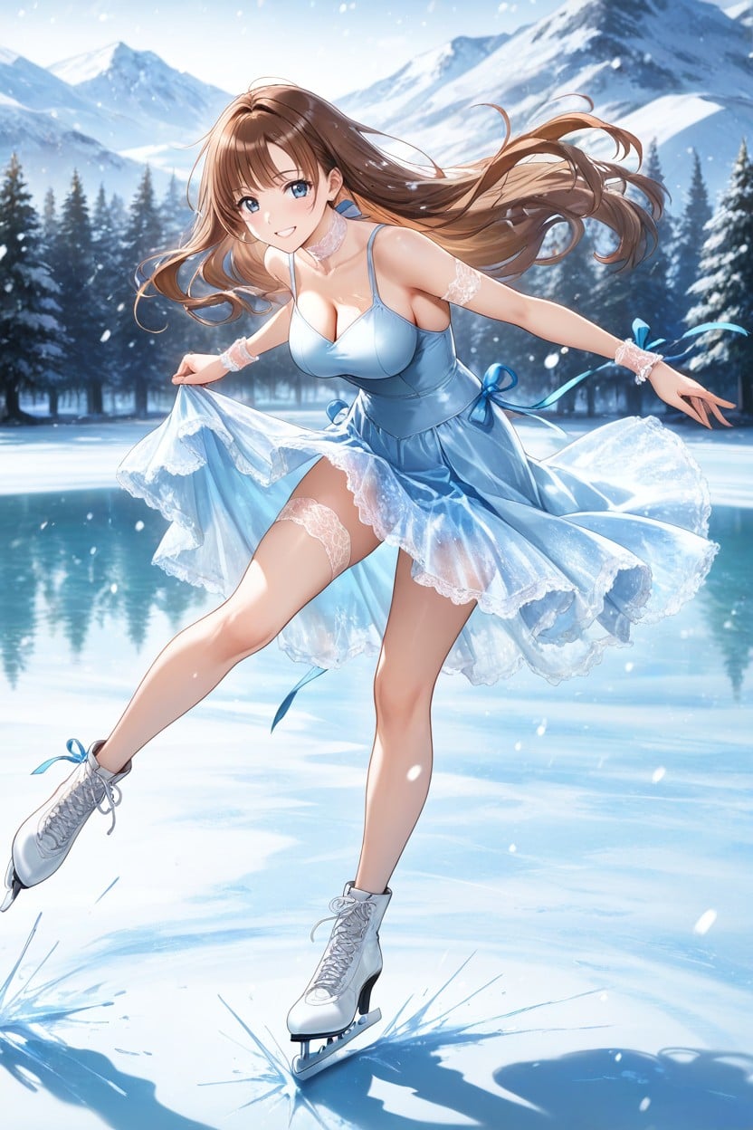 Looking At Viewer, Mini Skirt, Japanese Hentai AI Porn