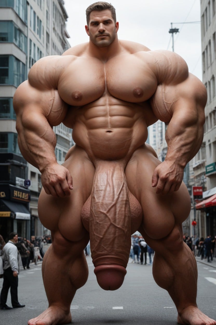 Extreme Girth, Veiny Hyper Long And Thick Dick, Nude AI Gay Porn