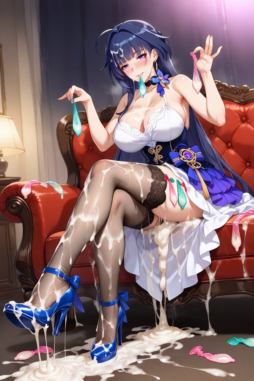 Cum On Face, Huge Amount Of Semen, Semen Cover High Heels Hentai AI Porn