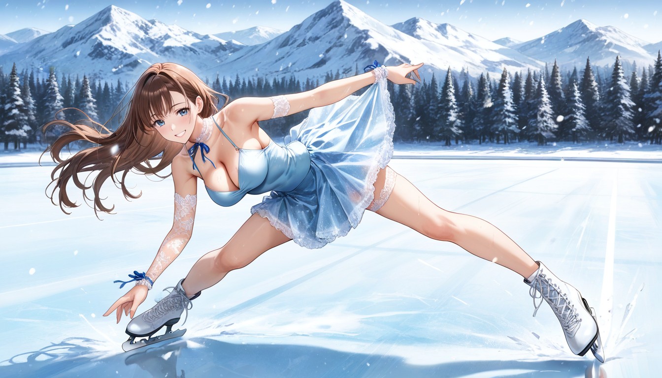 Lace Wrist Bands With Ribbons, Arms Spread, Standing Hentai AI Porn